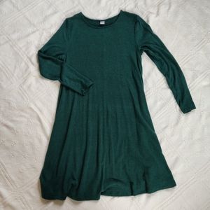 Green shift dress